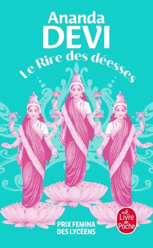Fond bleu vif avec trois divinités indiennes.