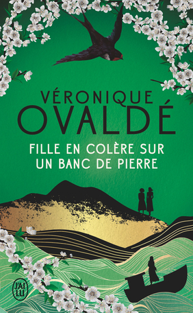 Couverture du livre Fille en colère sur un banc de pierre.