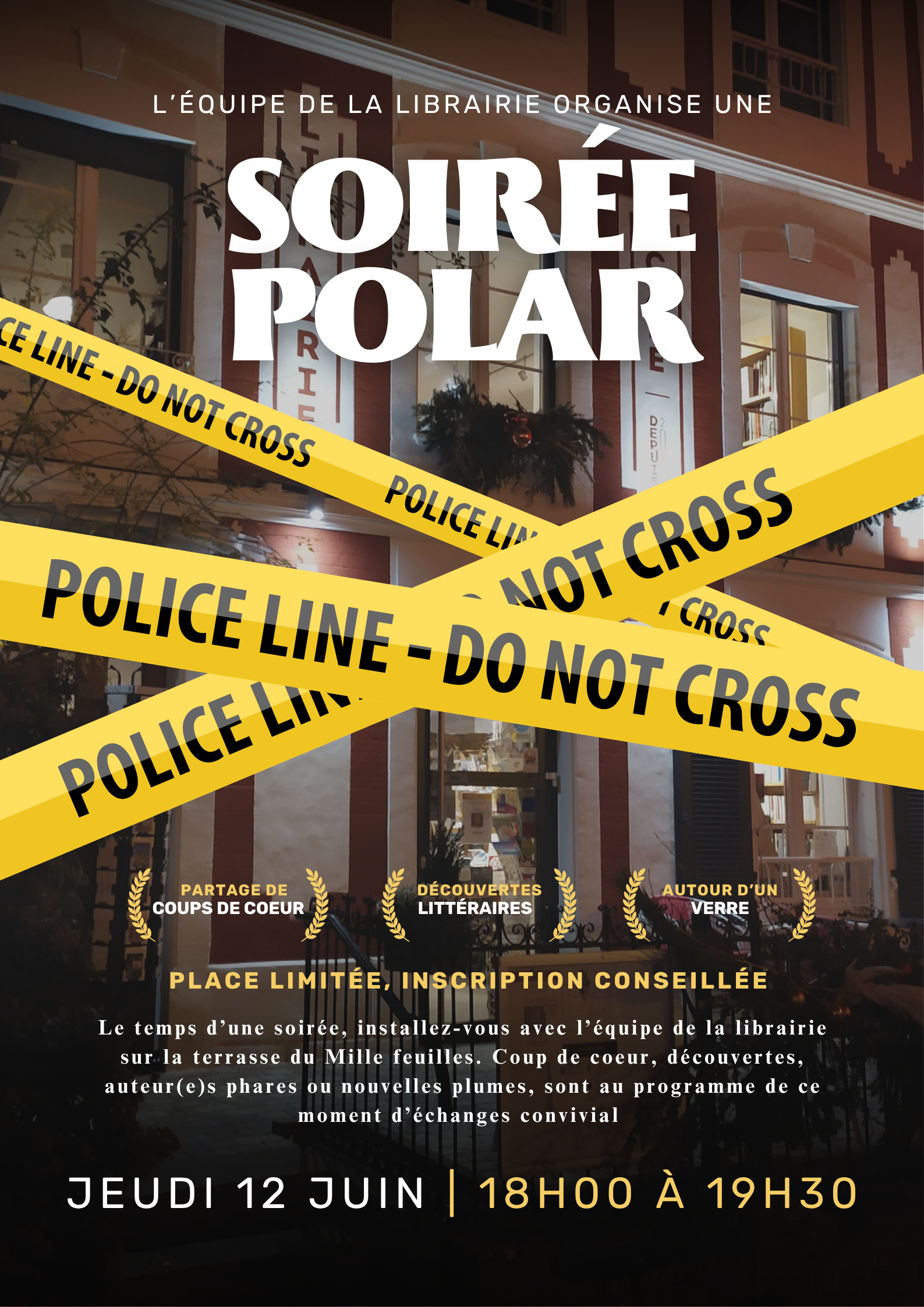 Soirée Polar librairie Mille Feuilles